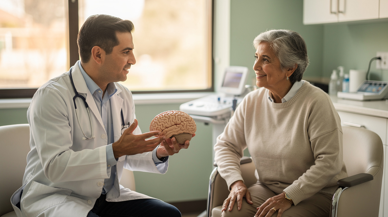 Neurólogo de Neurocenter explicando qué es un infarto cerebral